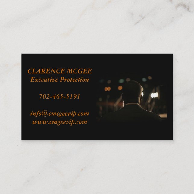 Executive Protection Business Card (Front)