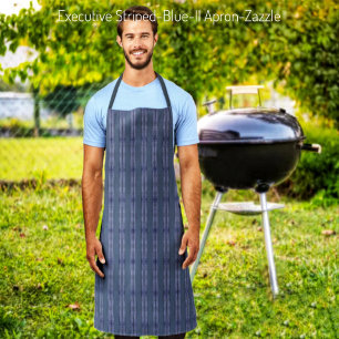 Executive Striped Blue Apron
