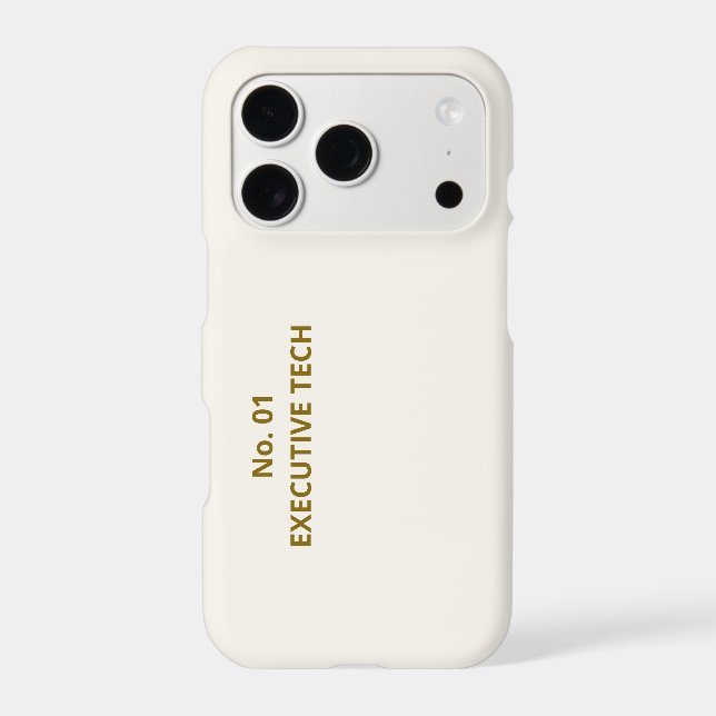 Executive Tech Minimalist Text Cream Gold (Back)