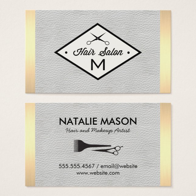 Executive White Leather Gold Lux Trim (Front & Back)