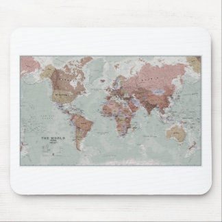 Executive World Map Mouse Pad