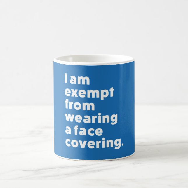 Exempt From Wearing a Face Covering Coffee Mug (Center)