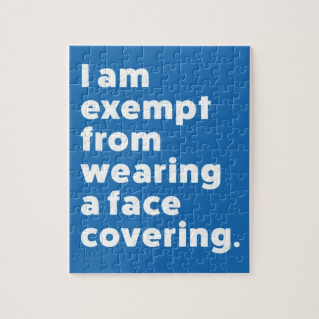 Exempt From Wearing a Face Covering Jigsaw Puzzle (Vertical)