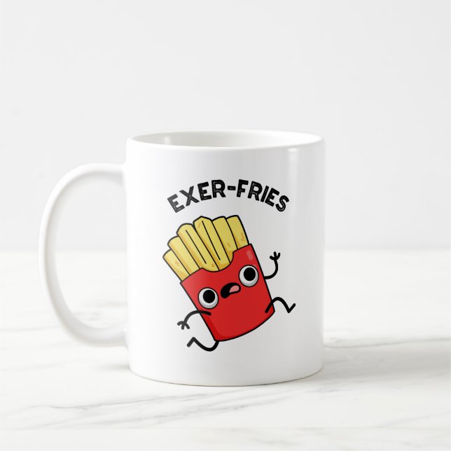 Exer-fries Funny Fries Puns  Coffee Mug (Left)