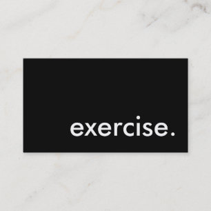 exercise. business card