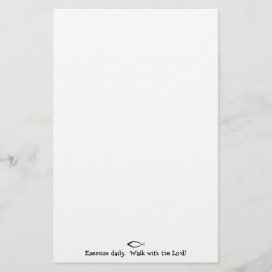 Exercise daily.  Walk with the Lord Stationary Stationery