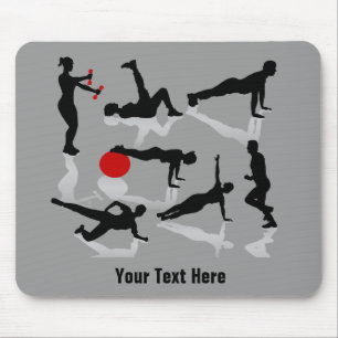 Exercise Figures (personalised) Mouse Pad