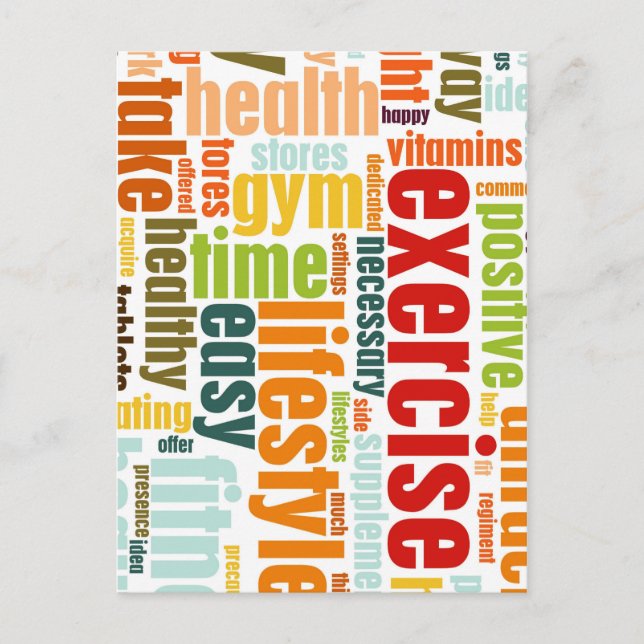 Exercise Fitness Lifestyle Postcard (Front)