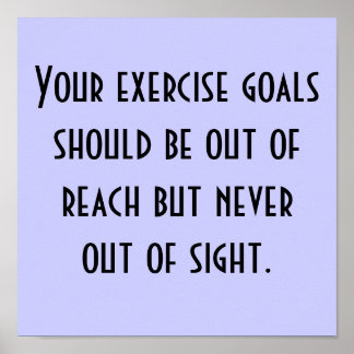 Exercise Goals Poster