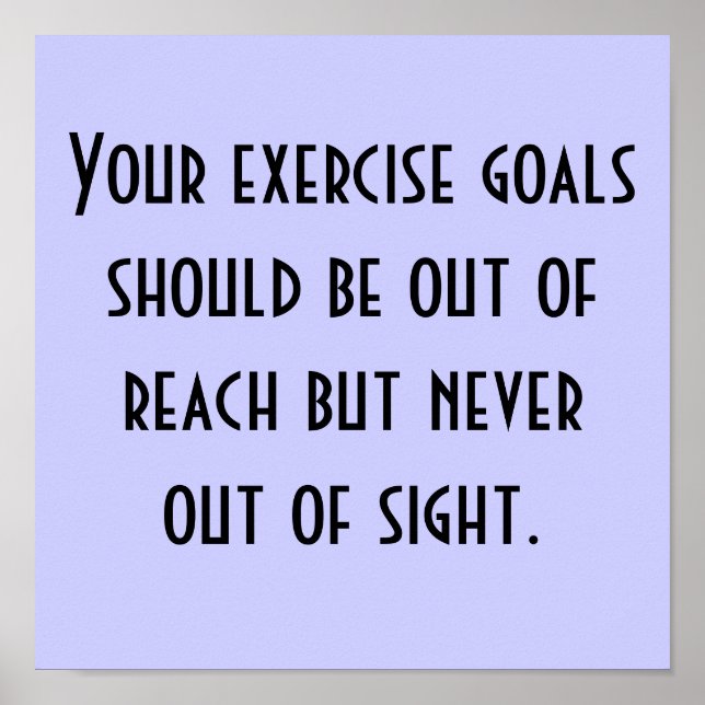 Exercise Goals Poster (Front)