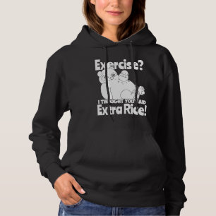 Exercise I Thought You Said Extra Rice Panda Rice Hoodie