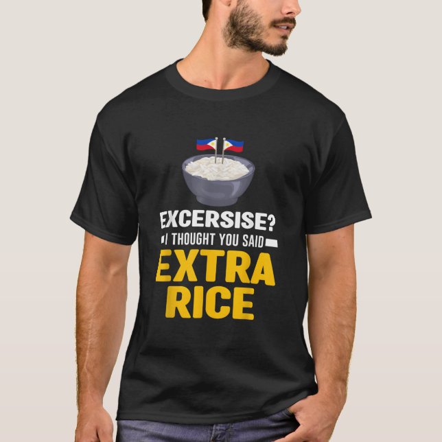Exercise I Thought You Said Extra Rice Panda T-Shirt (Front)