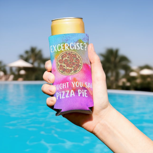 Exercise I Thought You Said Pizza Pie 12oz Seltzer Can Cooler (In Situ Pool)