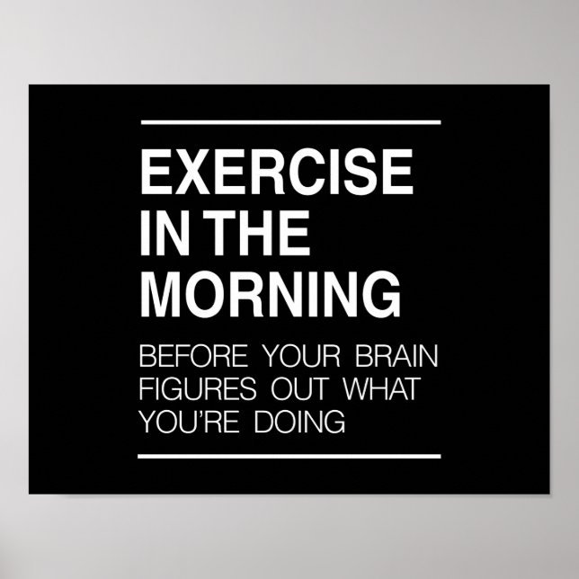Exercise in the Morning Poster (Front)