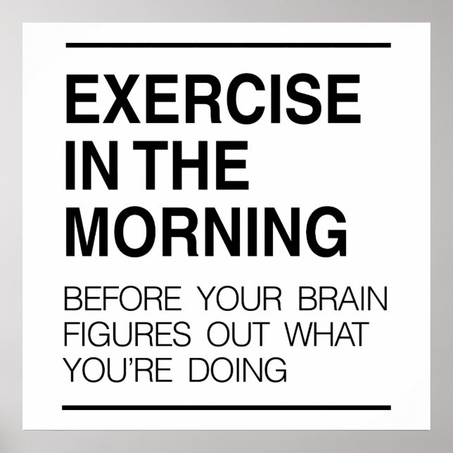 Exercise in the Morning Poster (Front)