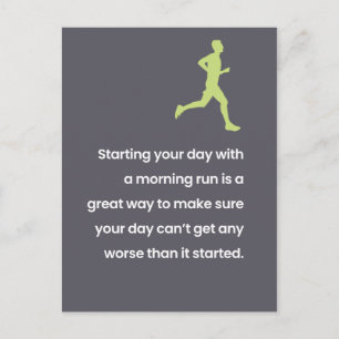 Exercise / Lazy Joke "Just for Fun" Postcard