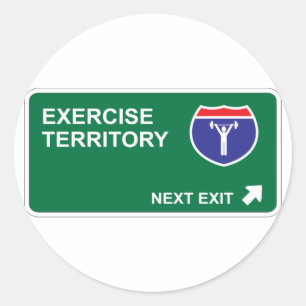 Exercise Next Exit Classic Round Sticker
