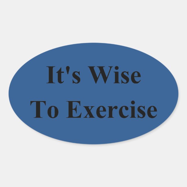 Exercise Oval Sticker (Front)