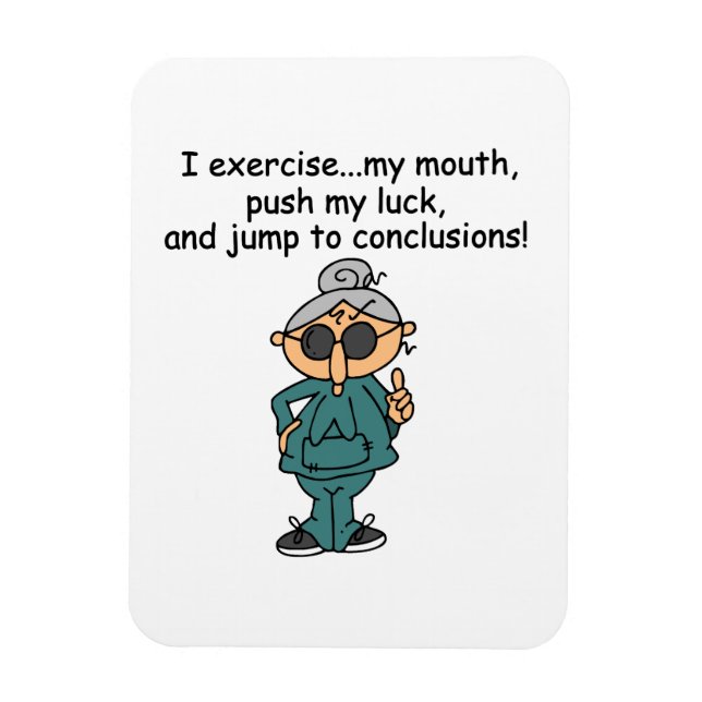 Exercise, Push, Jump Humour Magnet (Vertical)