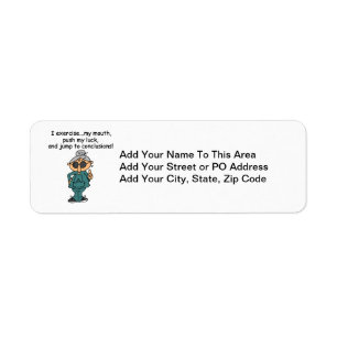 Exercise, Push, Jump Humour Return Address Label