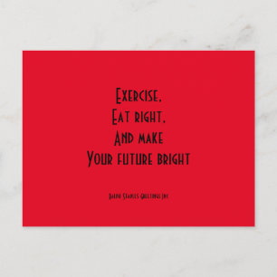 Exercise quote postcard