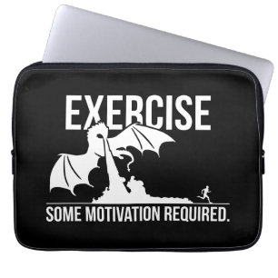 Exercise, Some Motivation Required, Dragon - Funny Laptop Sleeve