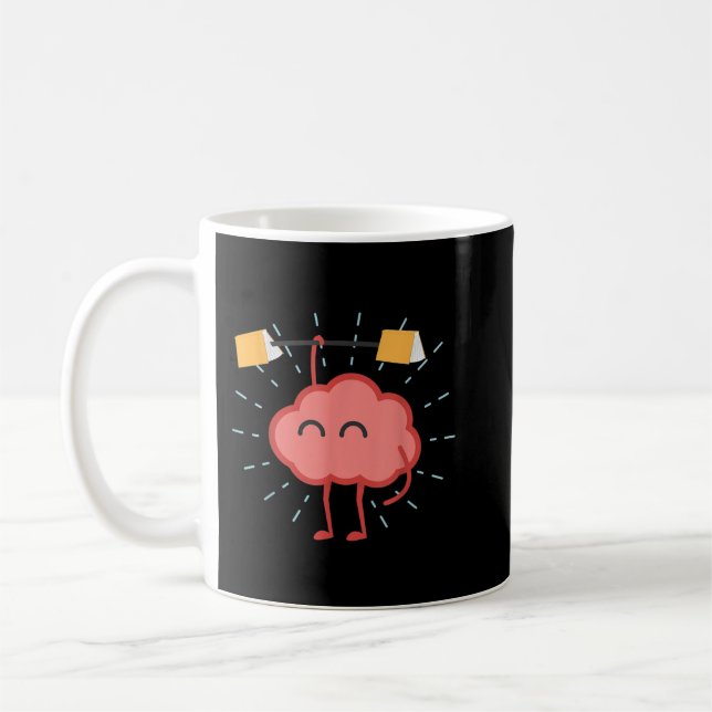 EXERCISE YOUR BRAIN T-Shirt WORKOUT YOUR BRAIN Shi Coffee Mug (Left)