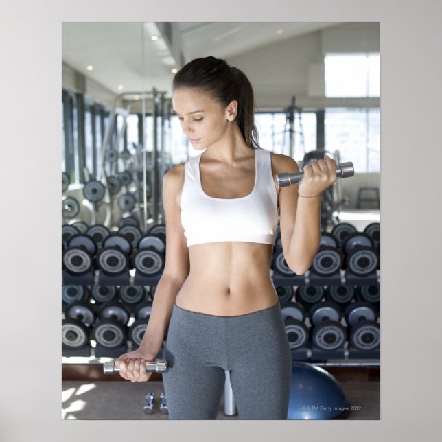 Exercising, Gym, Sport, Woman, Body care, Day, Poster (Front)