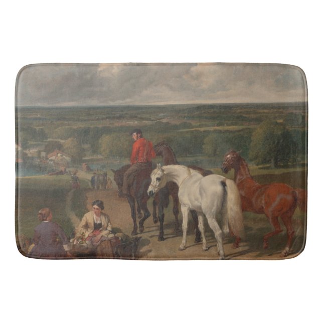 Exercising the Royal Horses (Equine Art) Bath Mat (Front)
