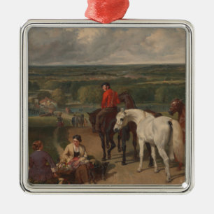 Exercising the Royal Horses (Equine Art) Metal Ornament