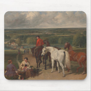 Exercising the Royal Horses (Equine Art) Mouse Pad