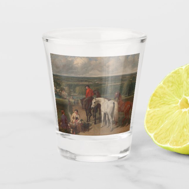 Exercising the Royal Horses (Equine Art) Shot Glass (Front)
