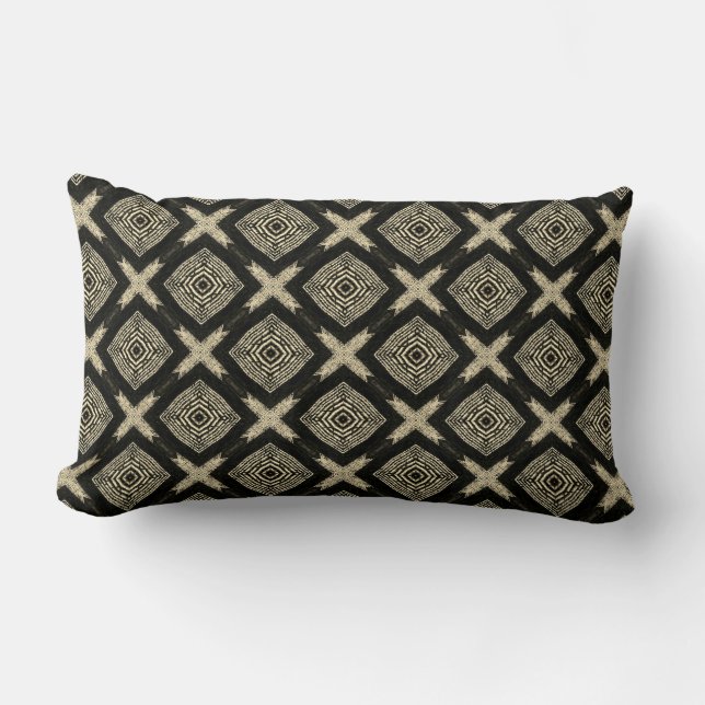 Exes and Squares Lumbar Cushion (Front)