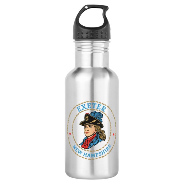 Exeter New Hampshire Colonial 532 Ml Water Bottle (Front)