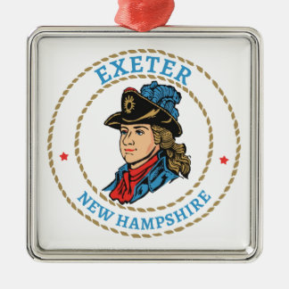 Exeter New Hampshire Colonial Metal Ornament