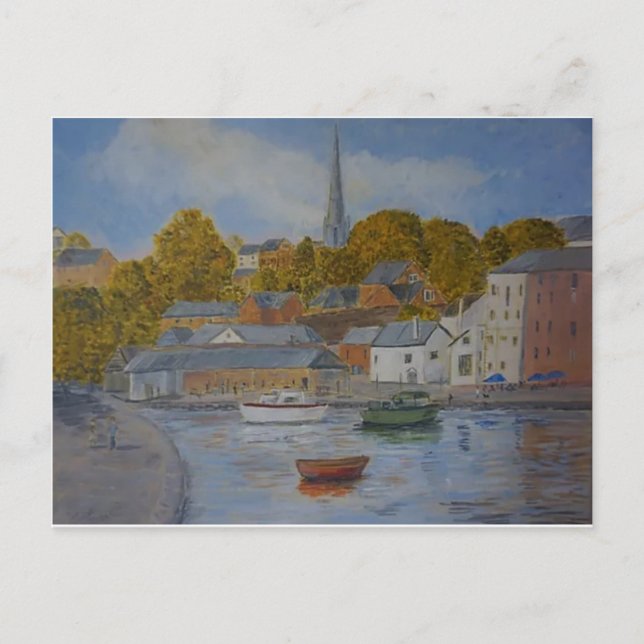 Exeter Quay with boats Postcards (Front)
