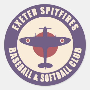 Exeter Spitfires Baseball Club Sticker 3 inch wide