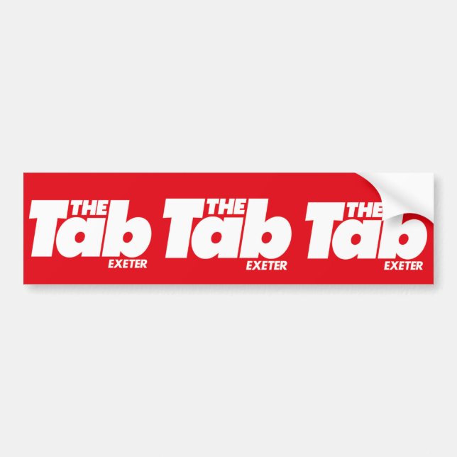 Exeter Tab Bumper Sticker (Front)