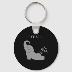 Exhale Elephant Fart Yoga Key Ring