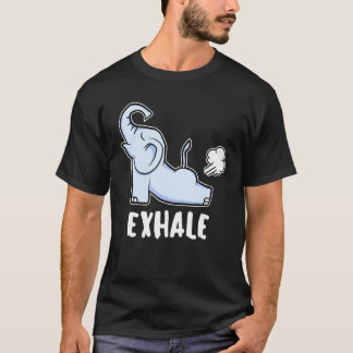 Exhale Yoga Elephant For Elephant T-Shirt