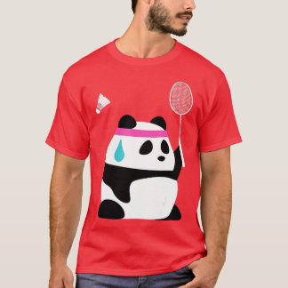 Exhausted Badminton Panda Funny Sweet Badminton A T-Shirt