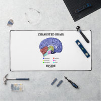 Exhausted Brain Inside Anatomical Brain Humour