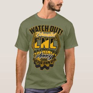 Exhausted CNC Machine Operator Machinist Funny T-Shirt