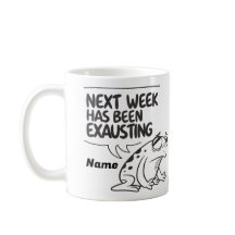 Exhausted Frog Funny Cartoon Mug Design