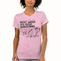 Exhausted Funny Frog Cartoon T-Shirt