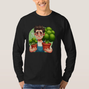 Exhausted Gardener with Homegrown Broccoli T-Shirt