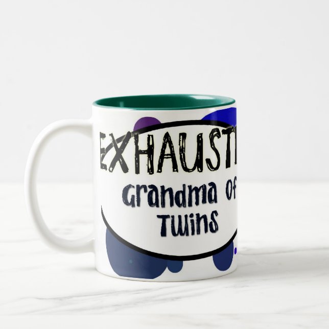 EXHAUSTED Grandma Of Twins Mug (Left)