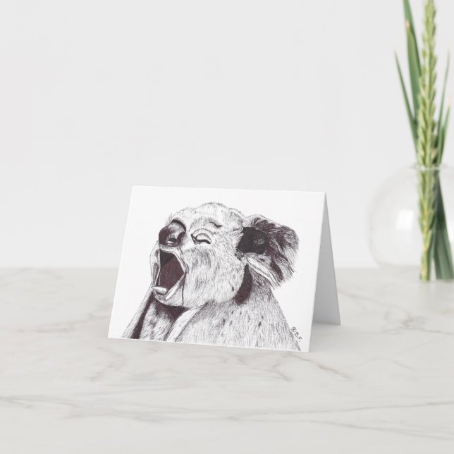 EXHAUSTED KOALA THANK YOU CARD (Front)