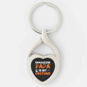 exhausted papa is my costume key ring