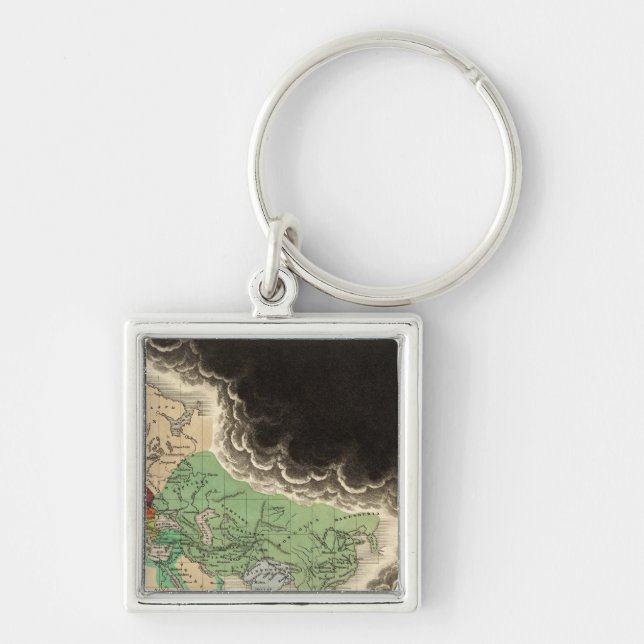 Exhibiting The Empire of Kublai Khan 1294 AD Key Ring (Front)